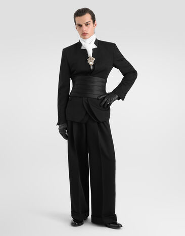 Dolce & Gabbana Wool gabardine trousers Black GP17DTFU21E