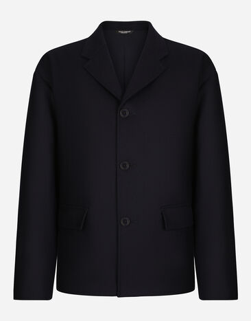 Dolce & Gabbana Einreihige Jacke aus Wolle Schwarz GKAHMTFUTBT