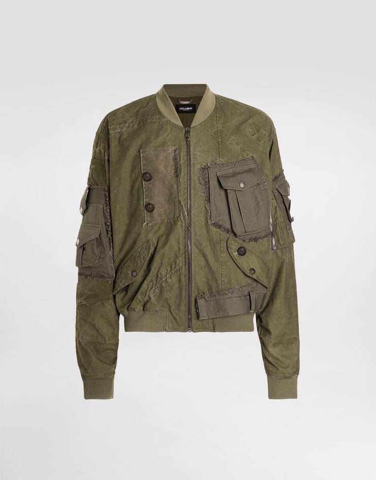 Dolce & Gabbana Oversized padded bomber jacket Green G9CCKTG8OV4