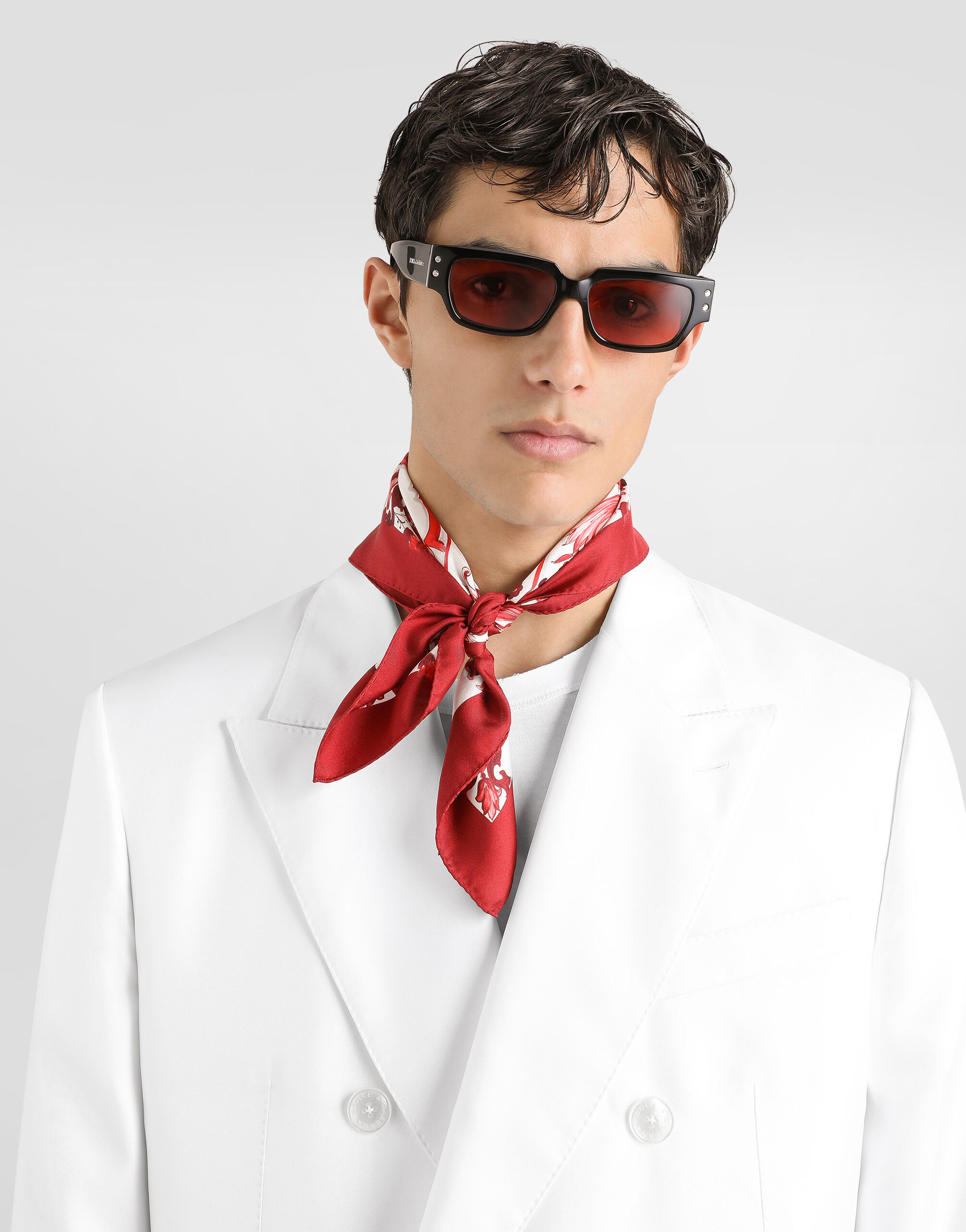 Whiteのメンズ シルク ツイル ダブルブレスト シチリア ライト