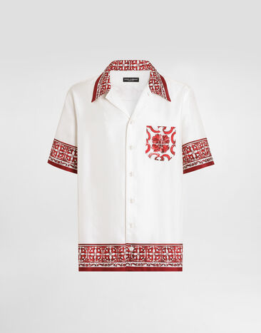 Dolce & Gabbana Majolica-print jacquard hawaii shirt Multicolor G5JH9THI135