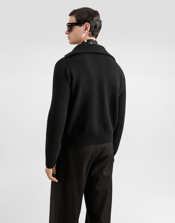 Dolce & Gabbana Virgin wool cardigan with embroidery Dolce & Gabbana Virgin wool cardigan with embroidery Black GXVGPZJDVGI