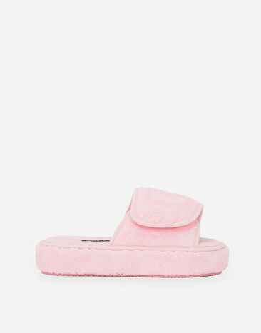Dolce & Gabbana Terry Cotton Plateau Slippers Multicolor TCF011TCAGM