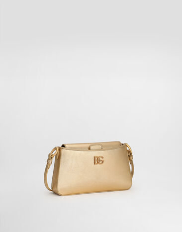 Dolce & Gabbana Laminated calfskin phone bag Gold BI3466AZ648