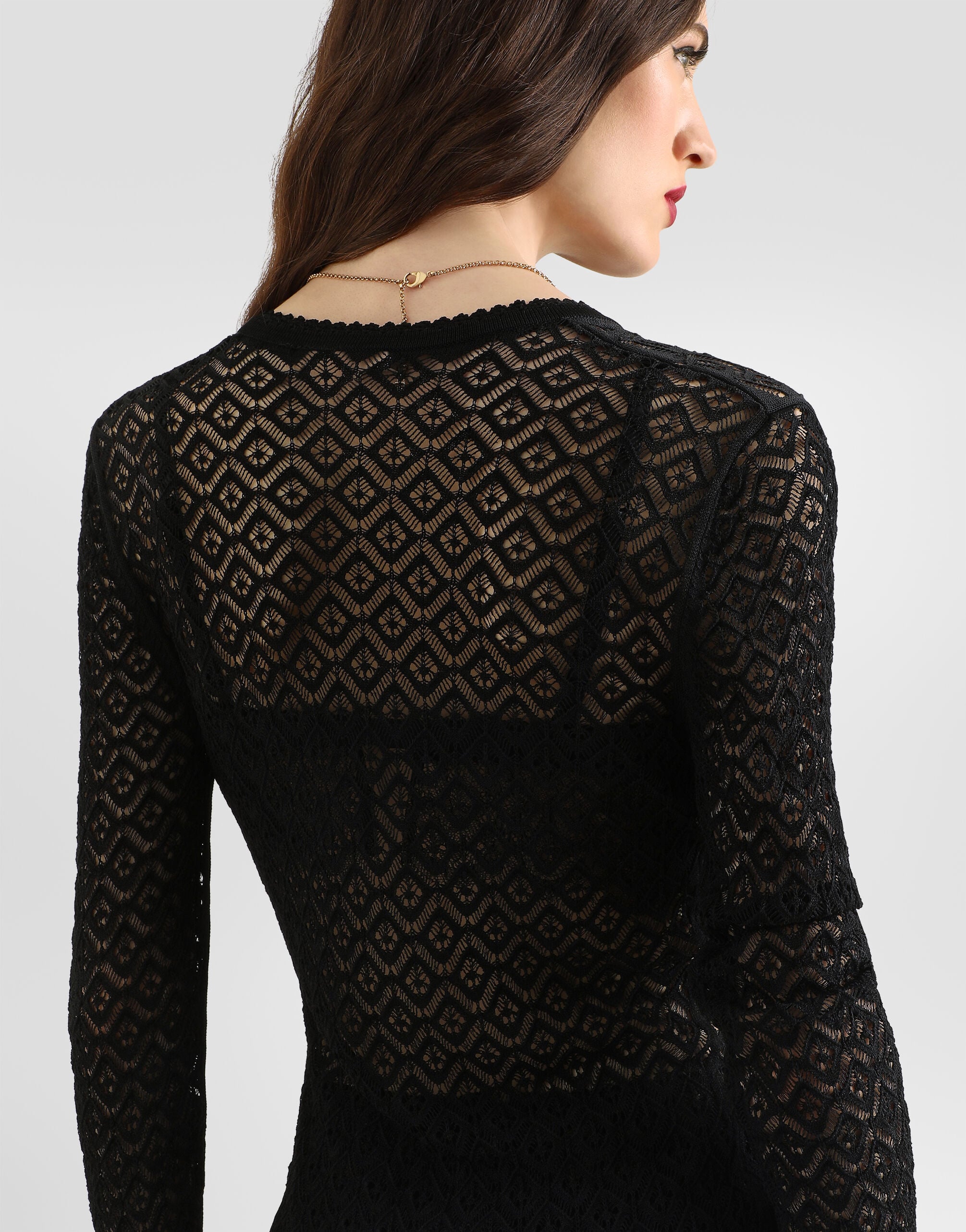 定価20万 Dolce&Gabbana レース カーディガン ブラックのウィメンズ レース カーディガン | Dolce&Gabbana®