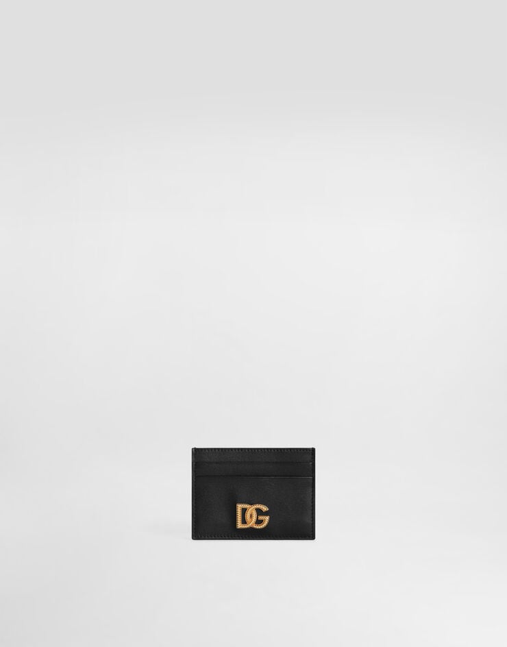 Dolce & Gabbana Kartenetui in Flechtoptik mit DG-Logo Dolce & Gabbana Kartenetui in Flechtoptik mit DG-Logo Schwarz BI0330AK274
