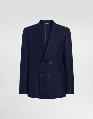 Dolce & Gabbana Double-breasted wool jacket Black G2QS7TFU4MC