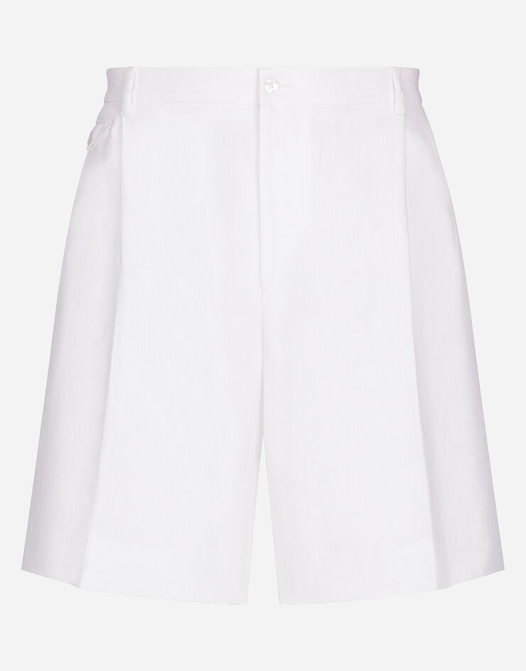 Dolce & Gabbana Bermudas de lino Blanco GW0MATGG594