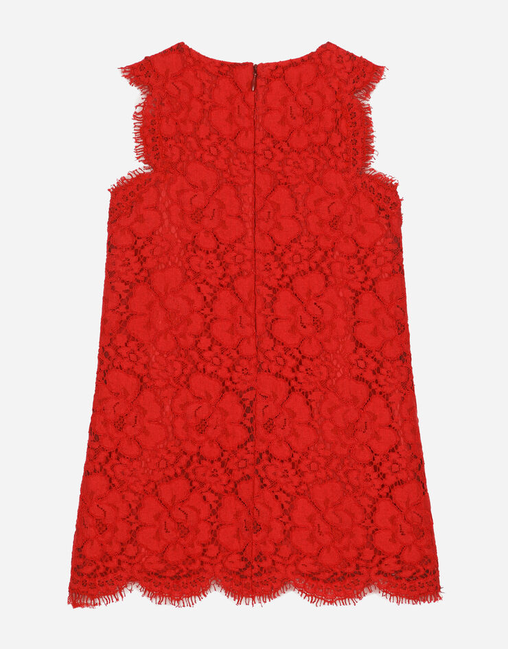 Dolce & Gabbana Vestido midi de encaje cordonetto Dolce & Gabbana Vestido midi de encaje cordonetto Rojo L53DL5FLM8Z