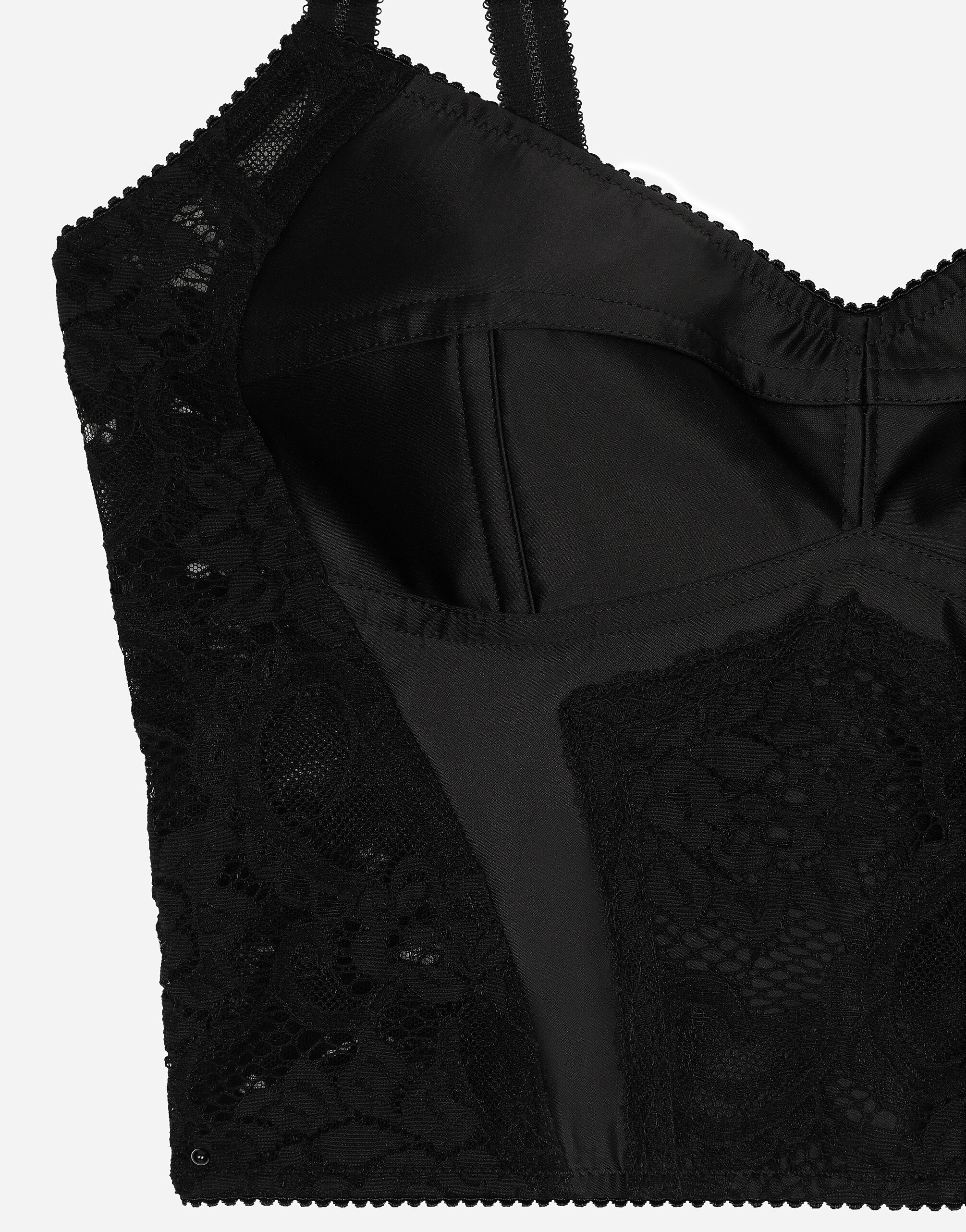 DOLCE & GABBANA ブラックビスチェ 40 DOLCE & GABBANA ブラックビスチェ 40 ブラックのウィメンズ レース