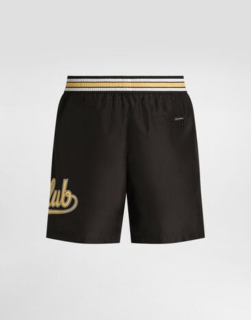 Dolce & Gabbana Medium swim boxer shorts in canvas Multicolor M4E45TOND09