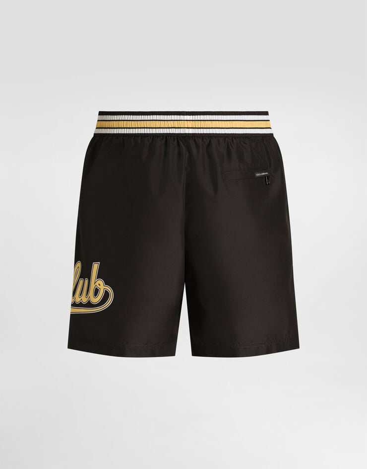 Dolce & Gabbana Medium swim boxer shorts in canvas Multicolor M4E45TOND09