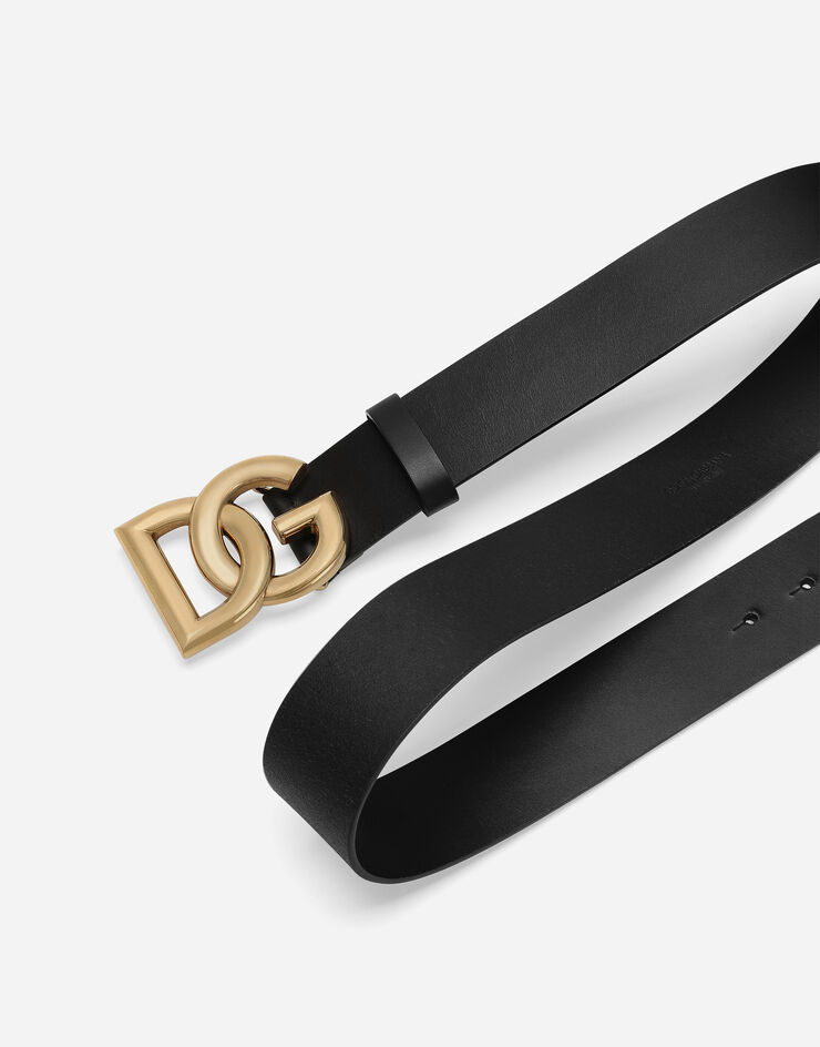 Dolce & Gabbana Lux leather belt with crossover DG logo buckle разноцветный BC4646AX622