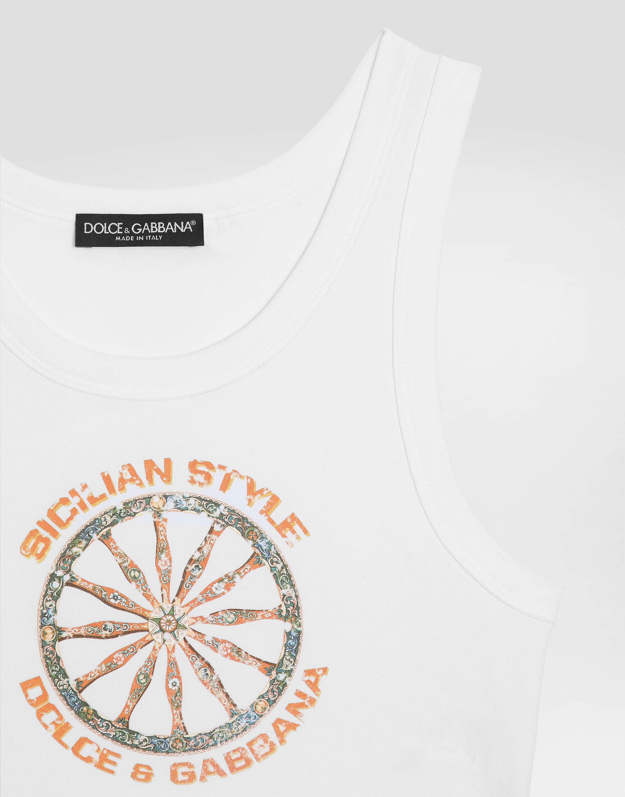 Jersey top in White for Women | Dolce&Gabbana®