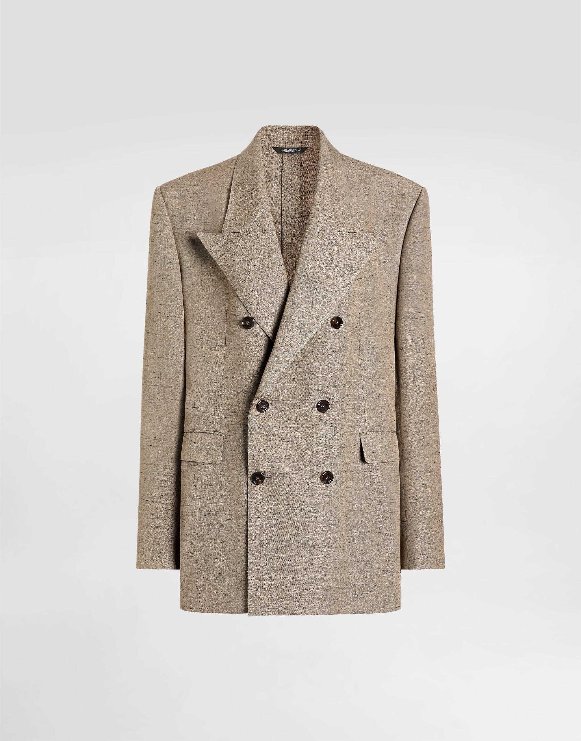 Double-breasted sicilia tweed-effect jacket in Multicolor for