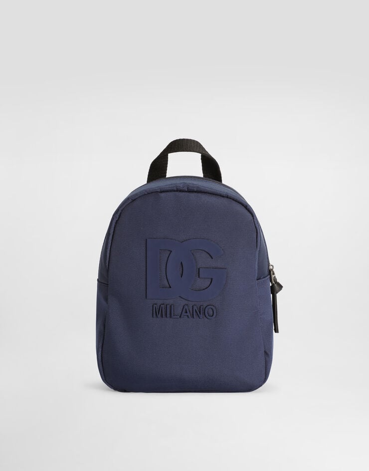Dolce & Gabbana Nylon backpack with DG rubber patch Azure EM0141AU927