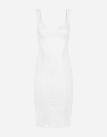 Dolce & Gabbana فستان بوستيه كورسيه أبيض CK1563B5845