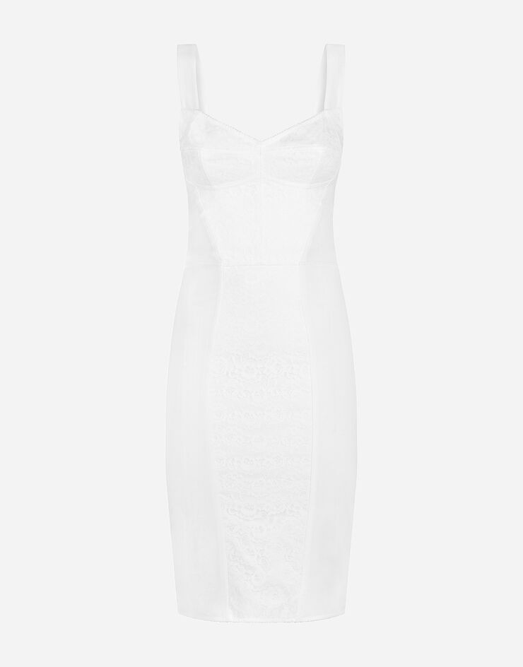 Dolce & Gabbana فستان بوستيه كورسيه أبيض F63G9TG9798
