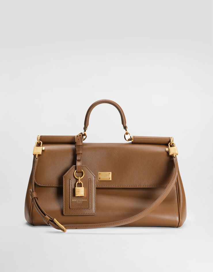 Dolce & Gabbana My Sicily handbag in plongé calfskin Brown BB7782B7321
