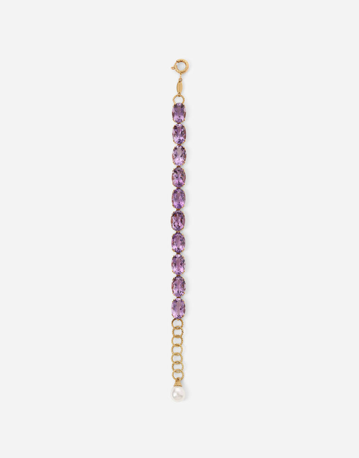 Anna bracelet in yellow 18kt gold with amethysts in Gold for for Women