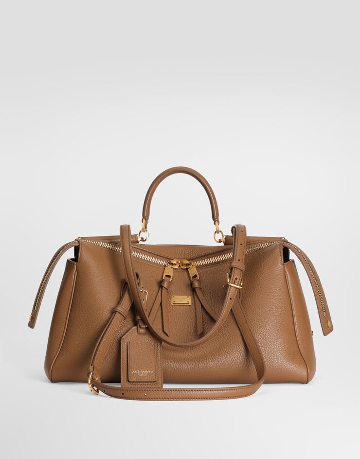 Dolce & Gabbana Borsa a mano Vittoria media in pelle di vitello Dolce & Gabbana Borsa a mano Vittoria media in pelle di vitello Marrone BB7844A0841