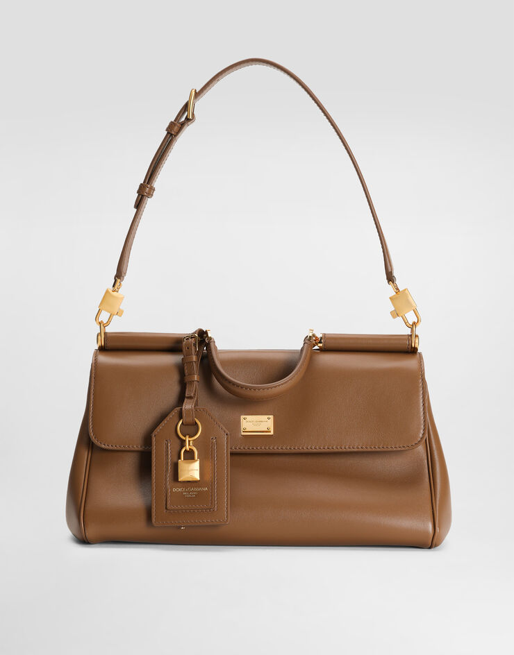 Dolce & Gabbana My Sicily handbag in plongé calfskin Brown BB7782B7321