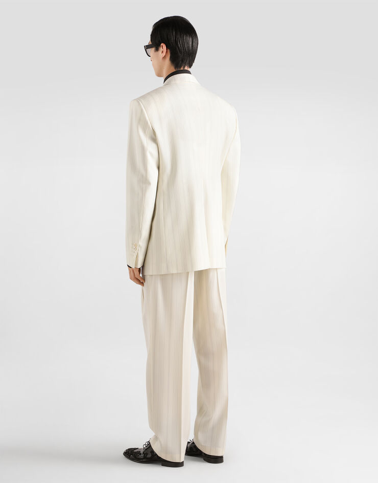 Dolce & Gabbana Sinatra single-breasted pinstripe wool jacket  G2WQ5TFRZAR
