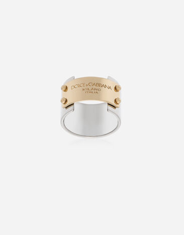 Dolce & Gabbana Ring Logoplakette Silber WRQ5P1W1111