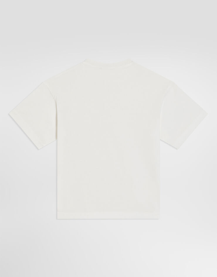 Dolce & Gabbana Jersey t-shirt with patch White L4JTHVG7Q3Q