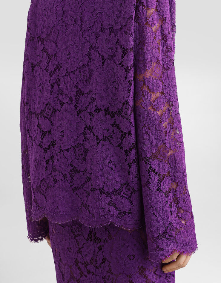 Dolce & Gabbana Cordonetto floral lace jacket Dolce & Gabbana Cordonetto floral lace jacket Purple F29TUTHLM7L