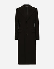 Dolce & Gabbana Single-breasted technical wool jersey coat Black G9ZB4TFJSB6