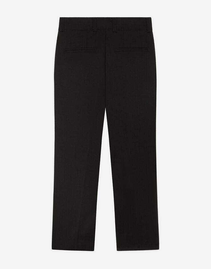 Dolce & Gabbana 弹力羊毛长裤 黑色 L42P59FUBBG