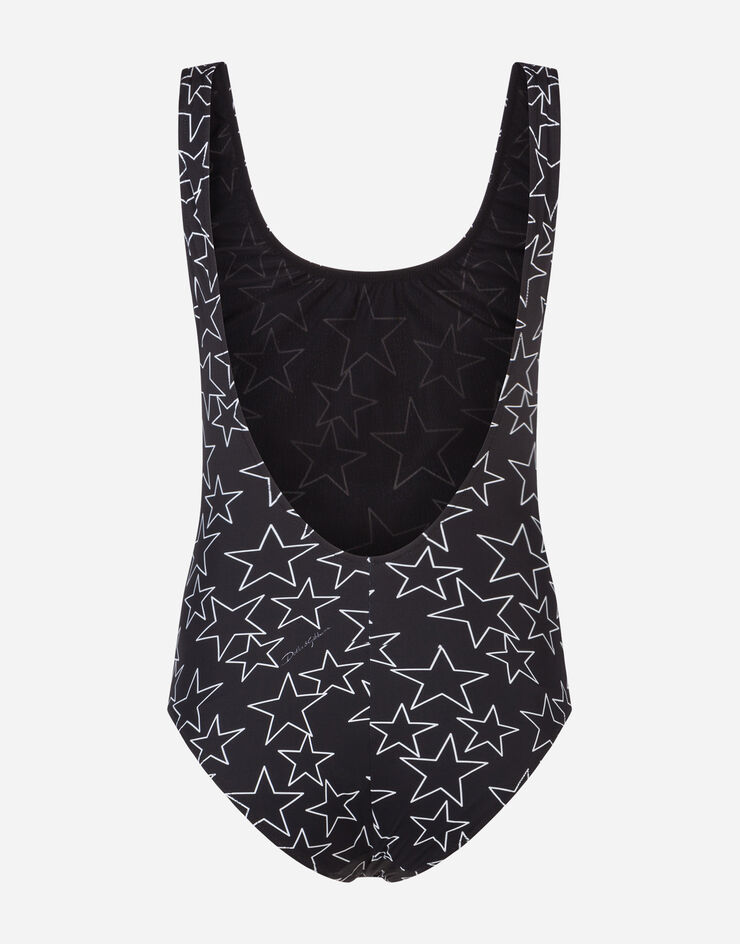 Dolce & Gabbana MILLENNIALS STAR PRINT ONE-PIECE SWIMSUIT NOIR O9A46JFSGRS