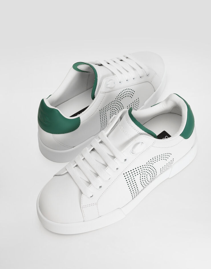Dolce & Gabbana Sneaker Portofino aus Kalbsleder Weiss CS2277AV066