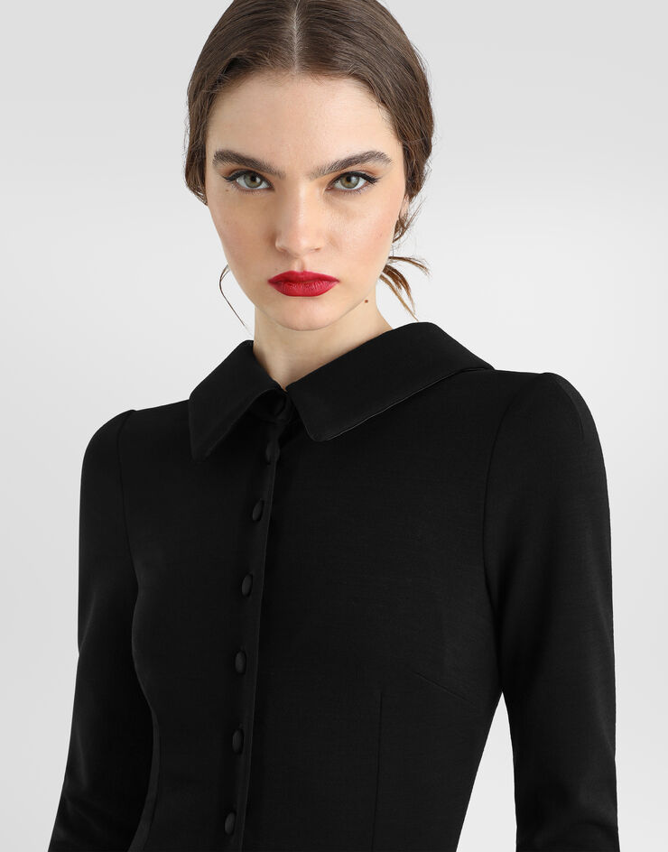 Dolce & Gabbana Wool jersey dress Black F632PTFUGVS
