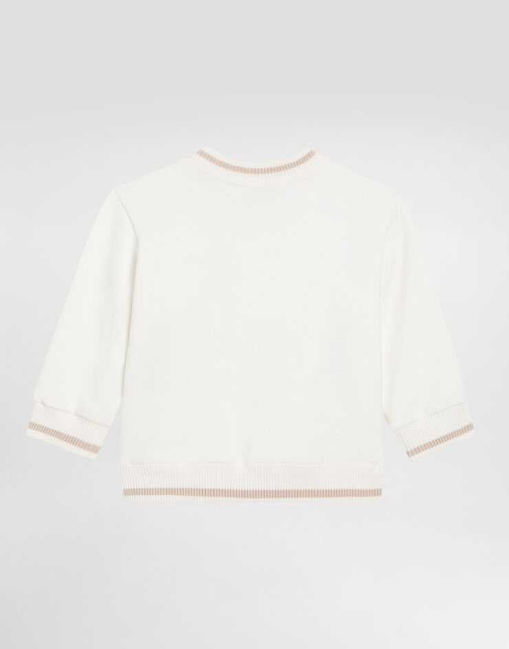 Dolce & Gabbana Sudadera oversize con parche Leopardino Blanco L1JWDOG7PJM