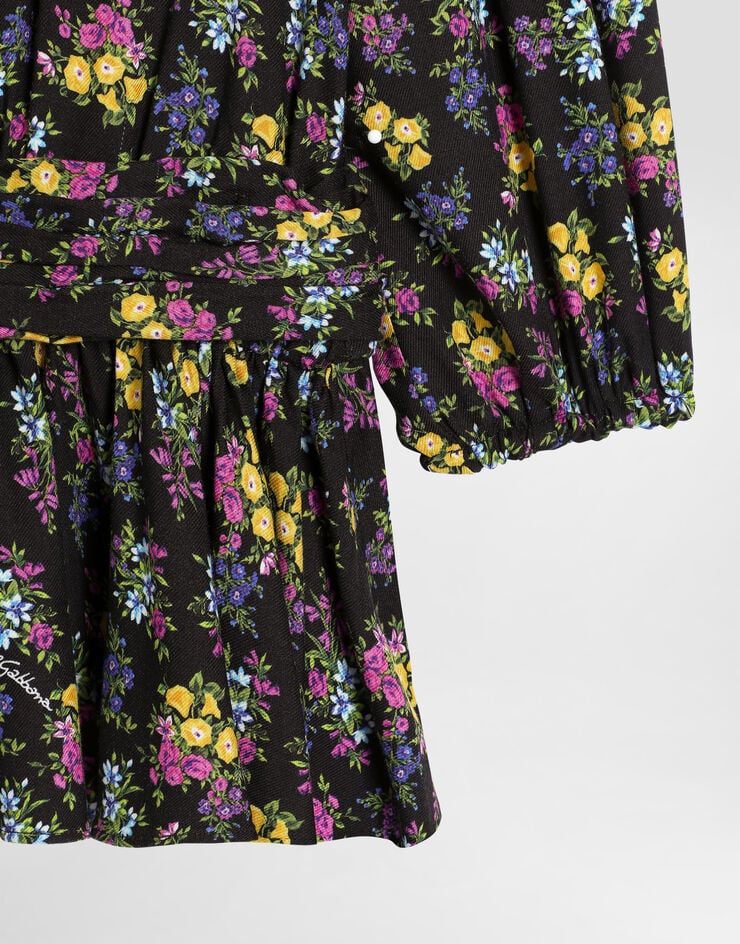 Dolce & Gabbana Small flowers-print voile dress Multicolor L54DP9FS8DN