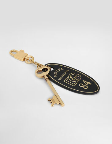 Dolce & Gabbana Calfskin tassel keychain Black BI3479A0500
