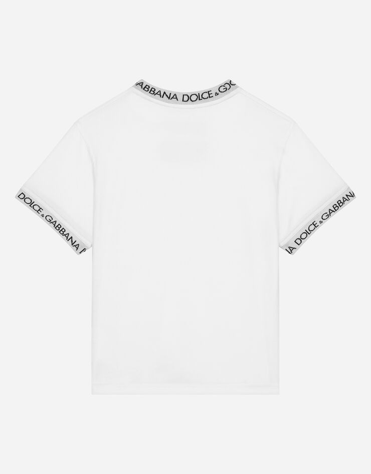 Dolce & Gabbana 标签装饰平纹针织 T 恤 白 L4JTEOG7M4F