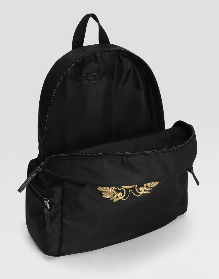 Dolce & Gabbana Mochila de nailon con logotipo DG Negro EM0122AN263