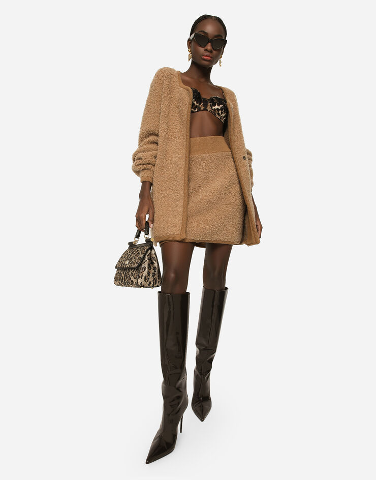 Dolce&Gabbana Double-breasted cashmere and alpaca wool jacket Multicolor FXL94TJFMR3
