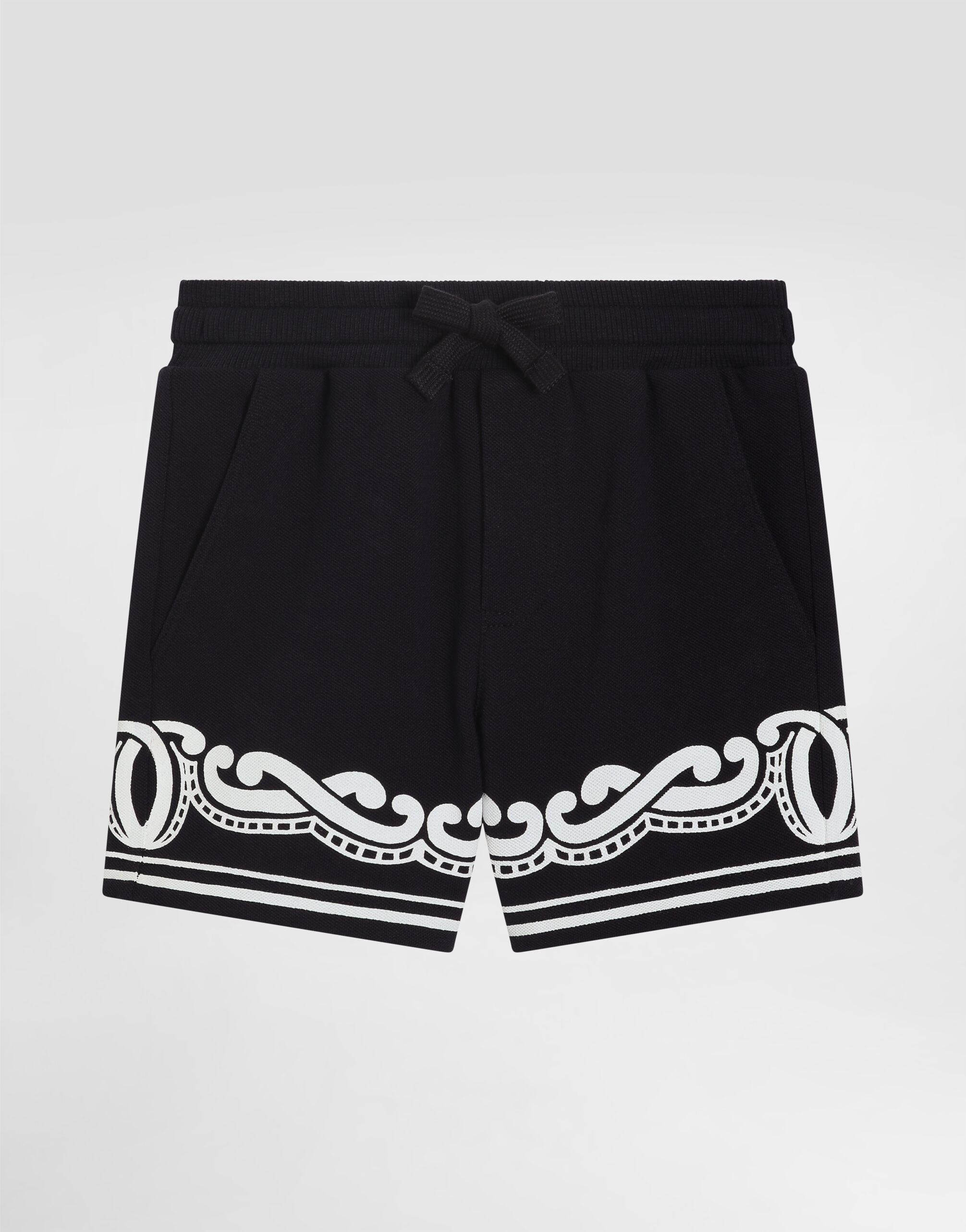 Dolce&Gabbana ショートパンツ ブルーのボーイズ バンダナプリント ピケ ショートパンツ | Dolce&Gabbana®