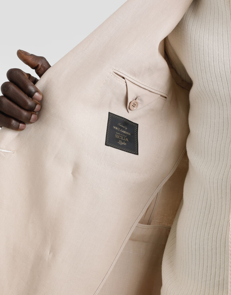Dolce & Gabbana リネン ダブルブレスト ジャケット  Beige G2QS7TFU4MC