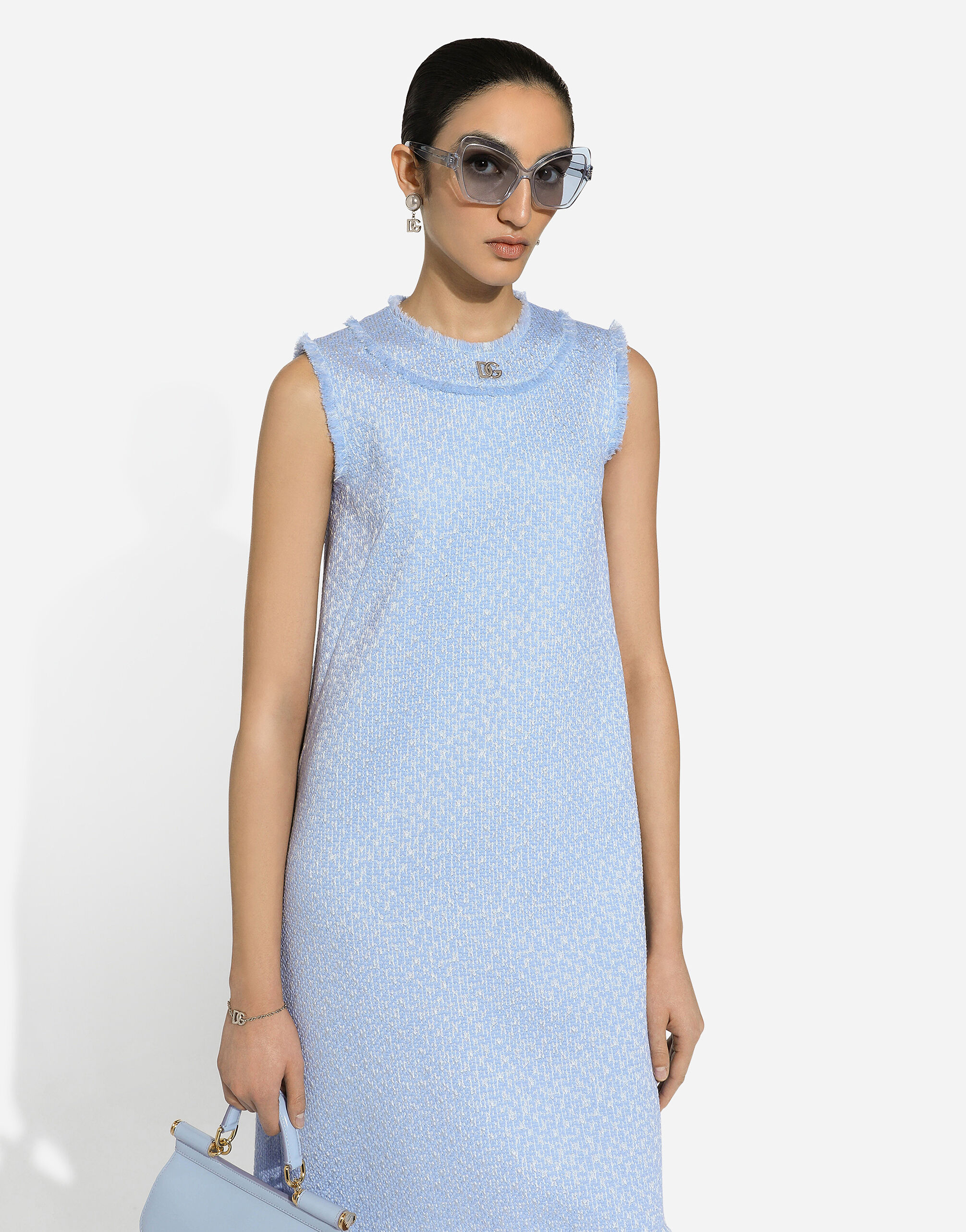 Marine tweed dress – shéller / シェリエ