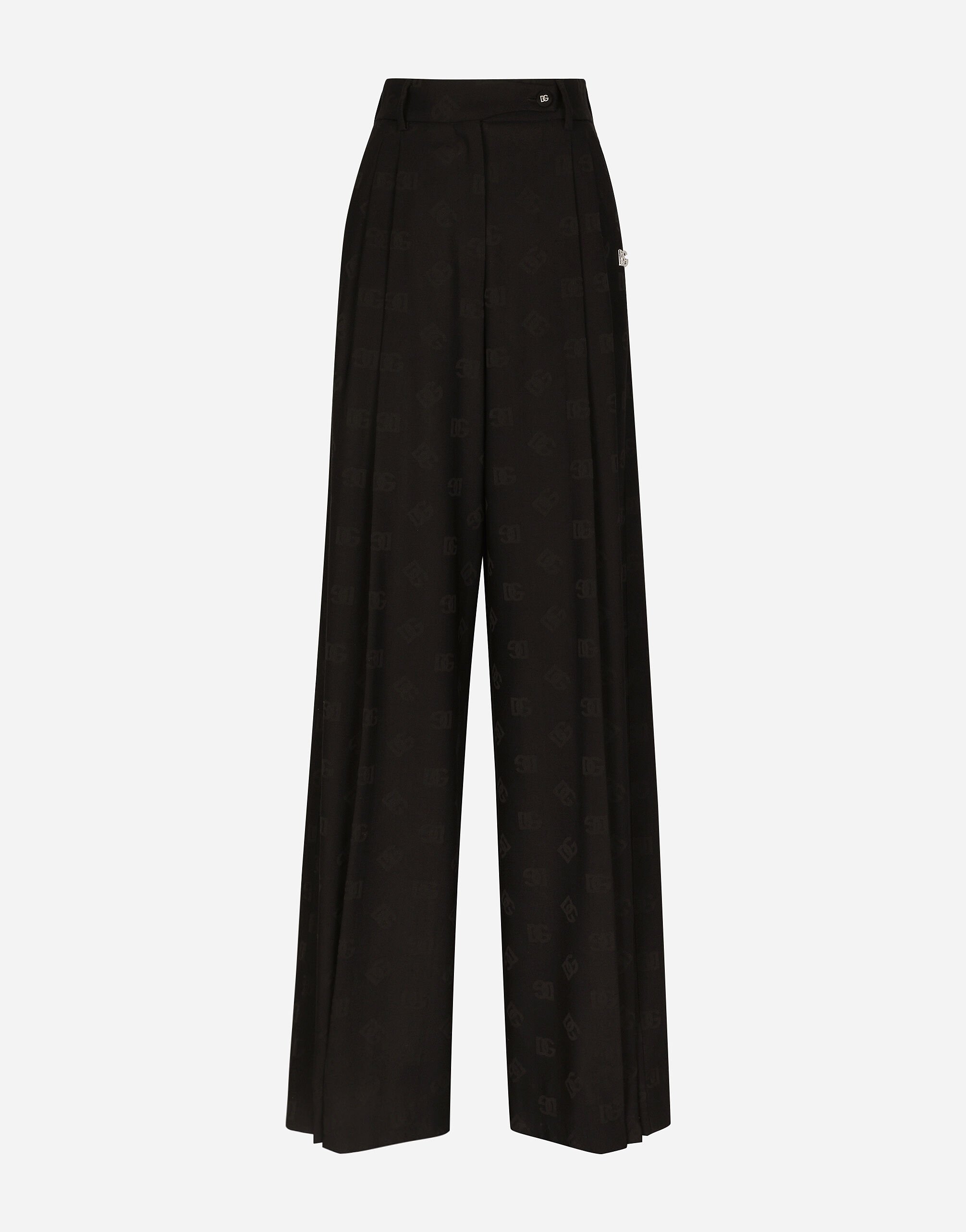パンツ Dolce & Gabbana SS25 Black wool pant (FTBM0TFU21E N0000) Tailored wool gabardine tuxedo pants in Black for Women