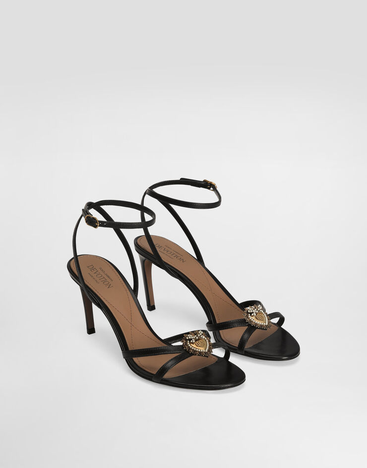 Dolce & Gabbana Devotion calfskin sandals Black CR1983AP412