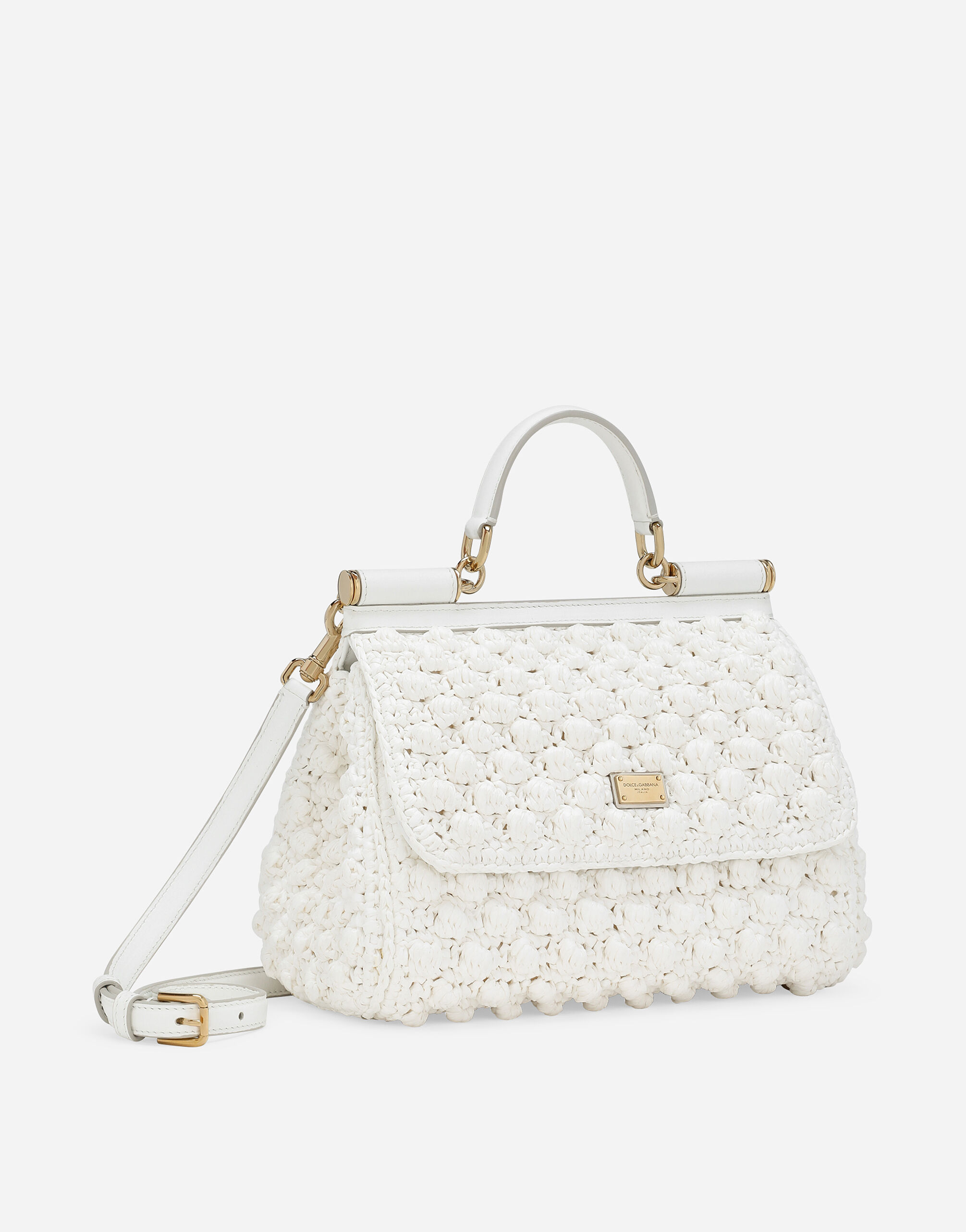 Large Sicily handbag in White for Women Dolce Gabbana US