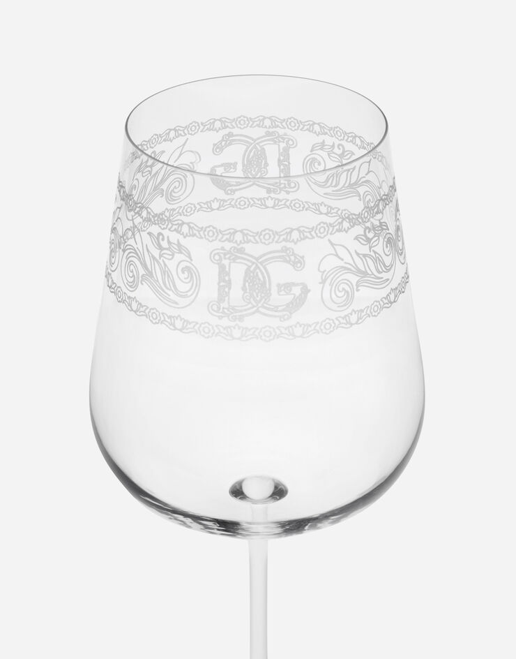 Dolce & Gabbana Red Wine Glass Multicolor TCB019TCA73