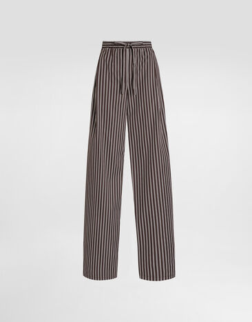 Dolce & Gabbana Striped poplin trousers Multicolor FTDJETFR51W