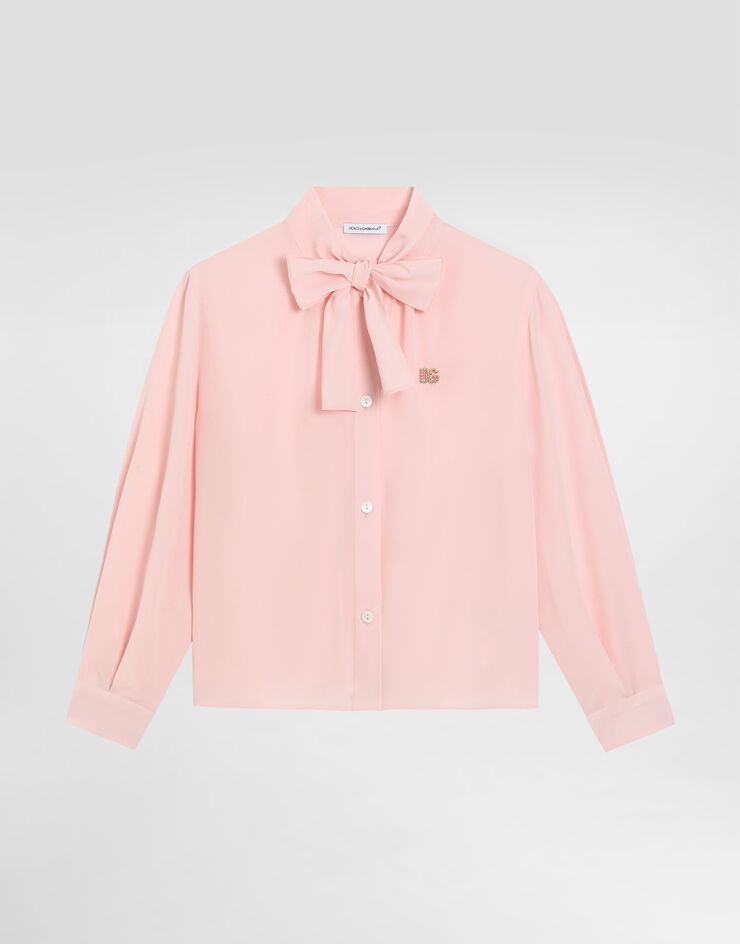 Dolce & Gabbana Camicia in crepe de chine Rosa L56S30FU1A8